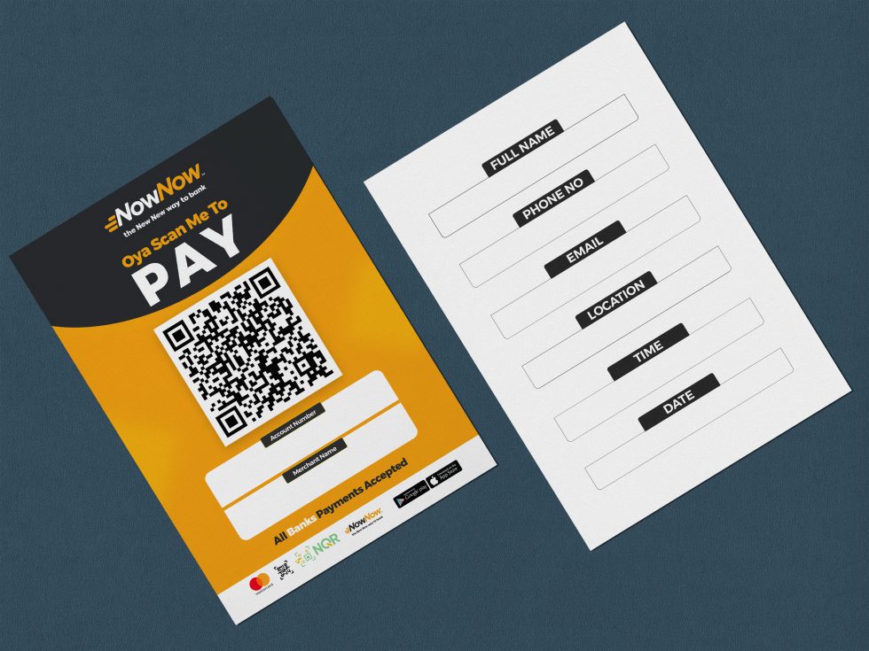 NowNow QR code sticker for merchant stores