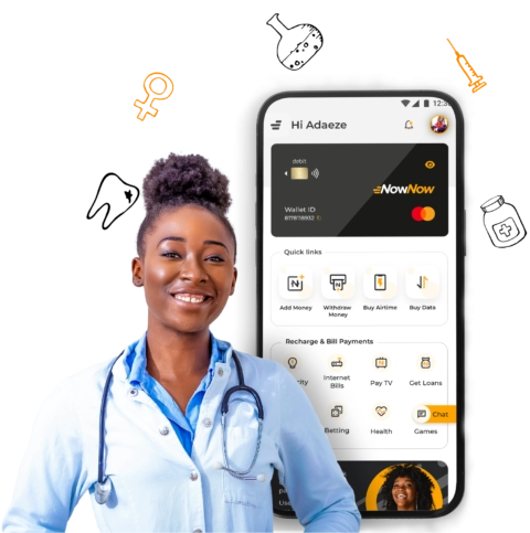 Doctor on a video consultation in the NowNow app