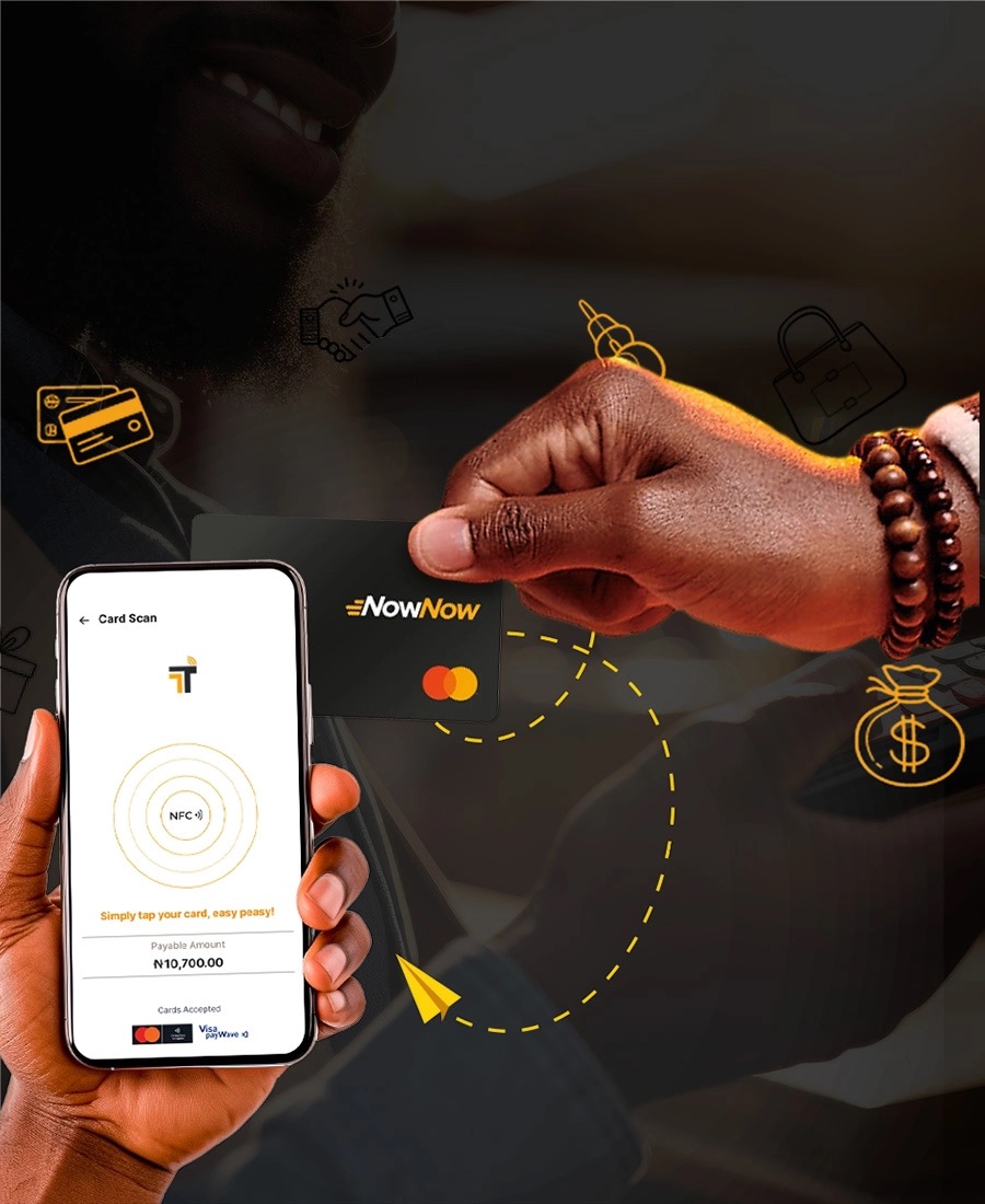 Card being tapped on a phone running TapTap