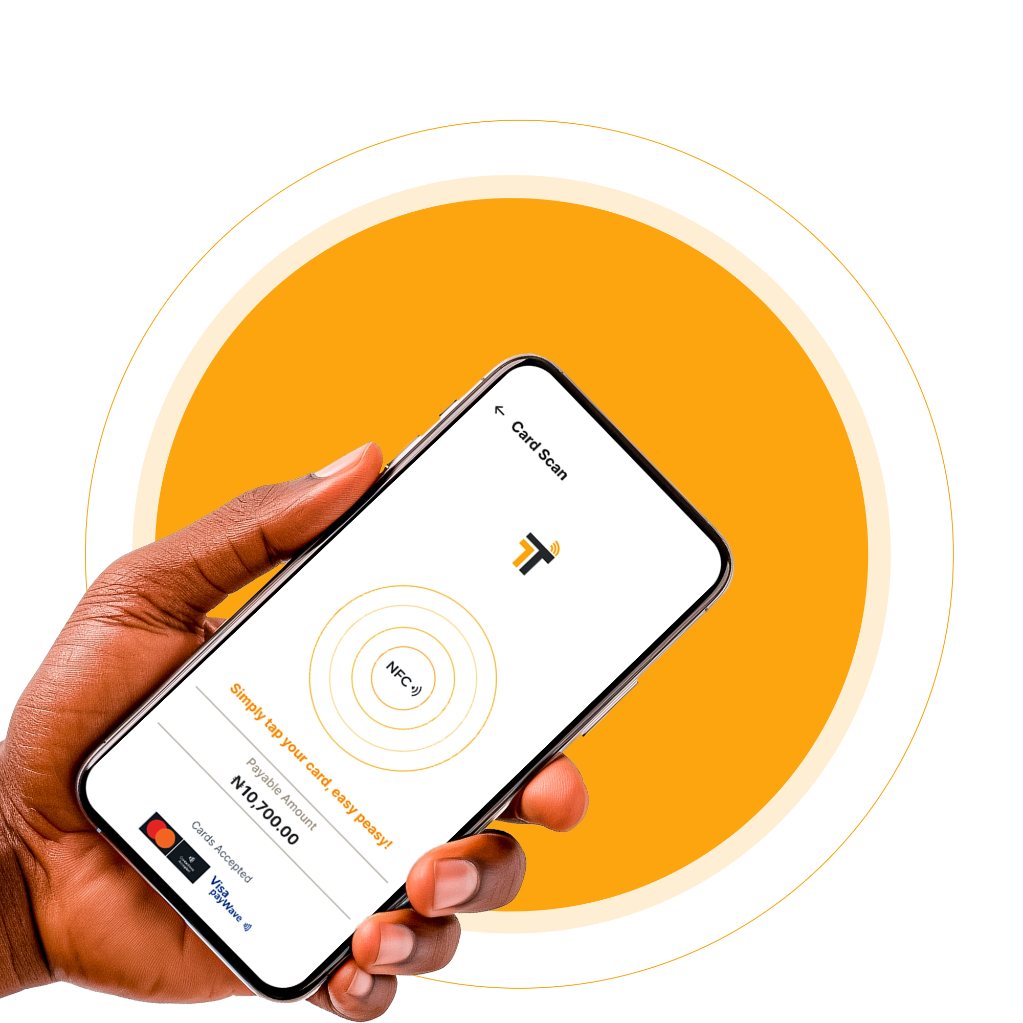 Phone ready for a TapTap card payment